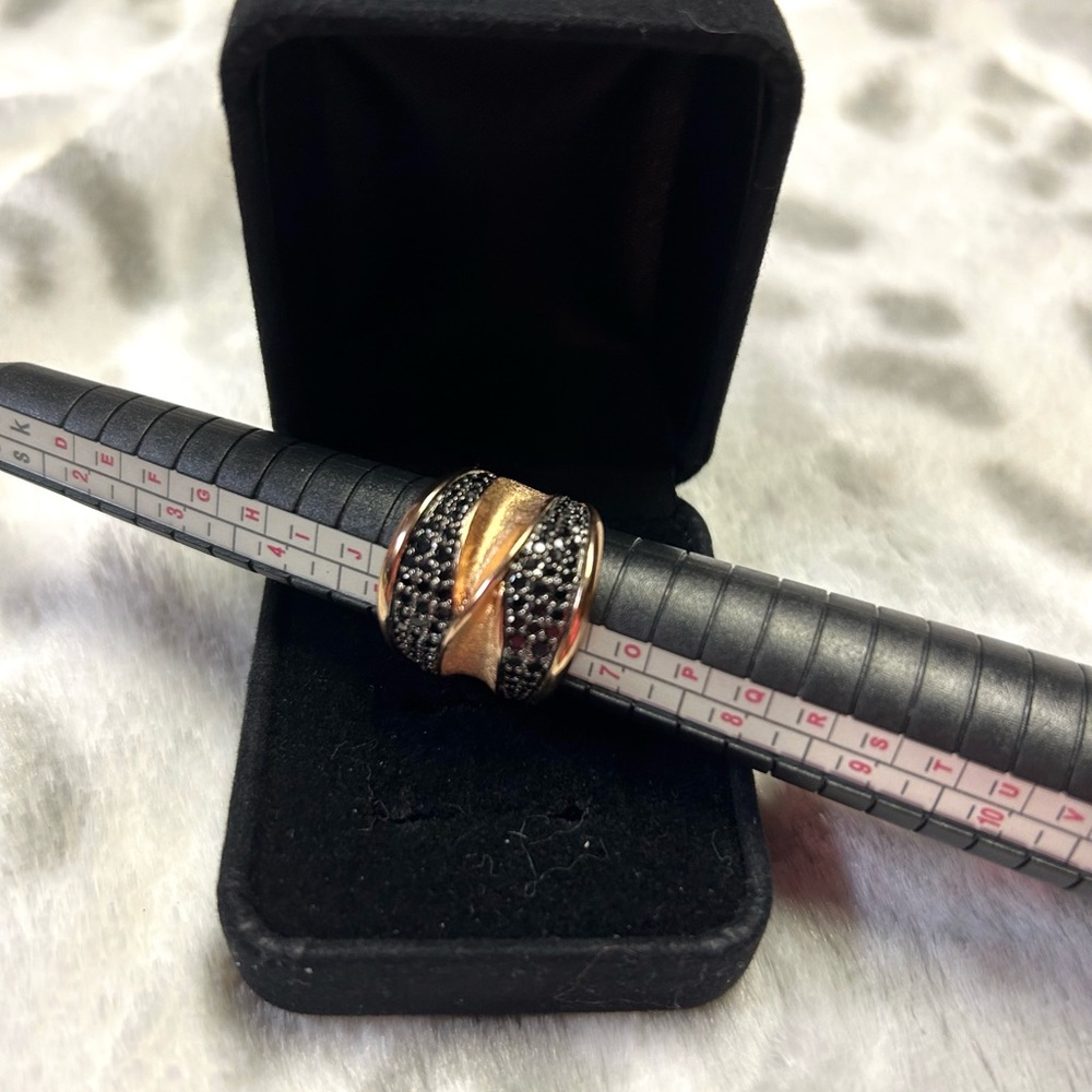 Bronze Black Spinel Ring - Milan Sz. 6 - New-Never Worn View 2